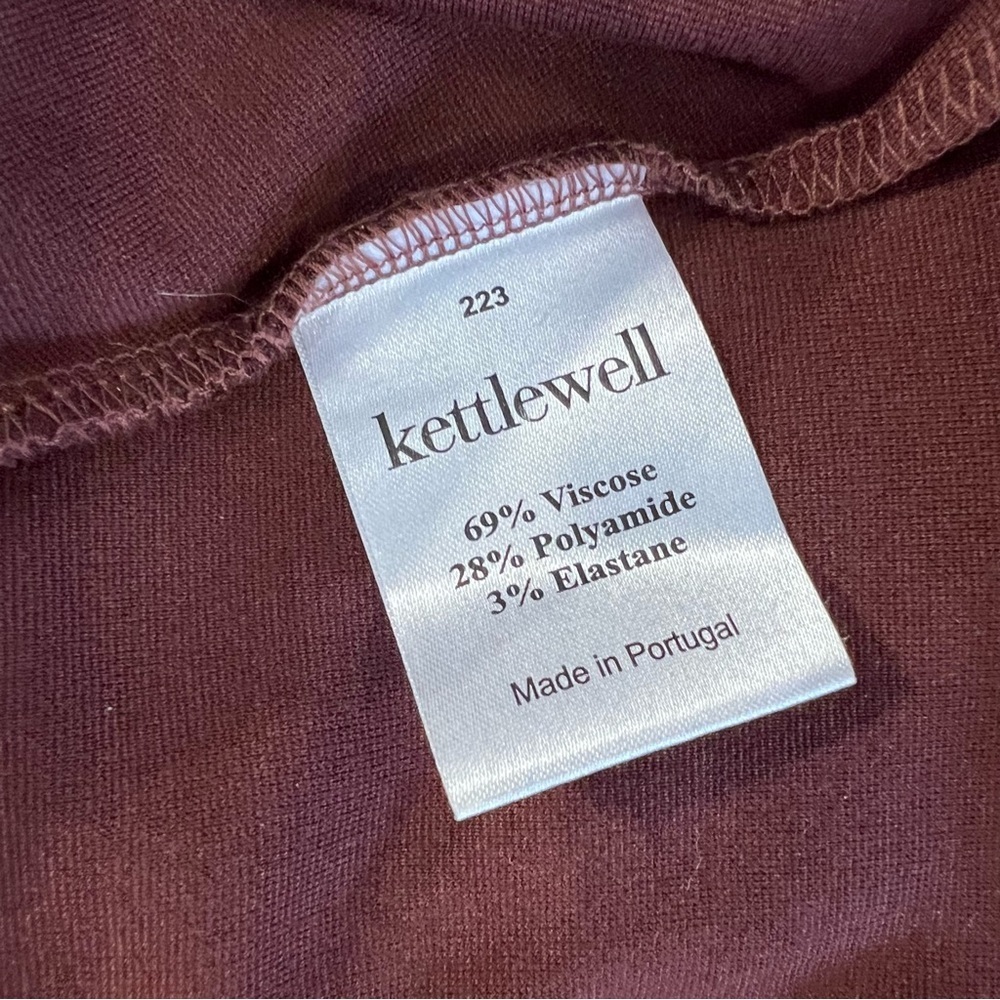 Kettlewell Colours Long Sleeve Maxi Freya Dress – Burgundy / Chocolate Brown - Picture 11 of 11